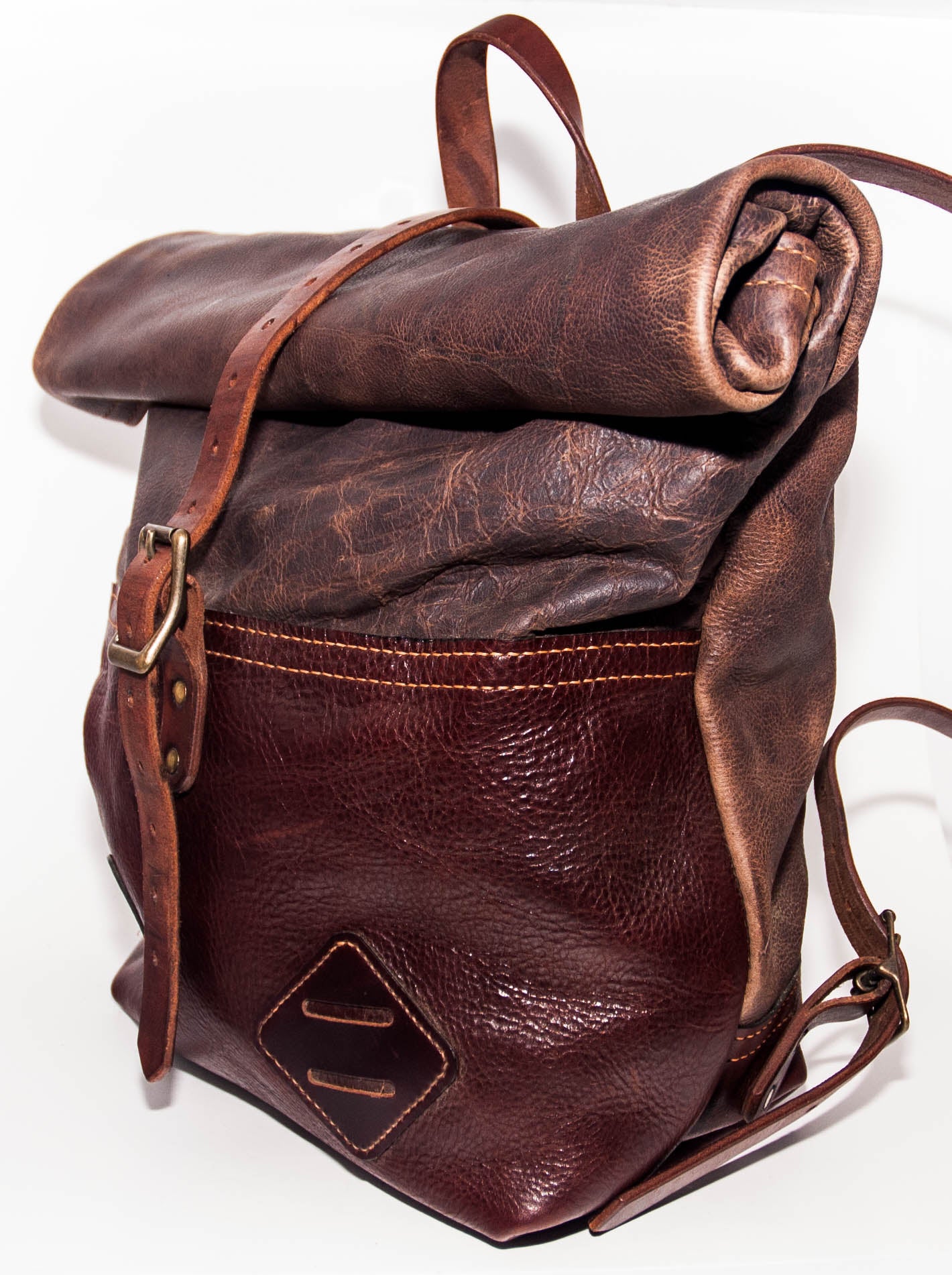 Brown Rolltop Backpack