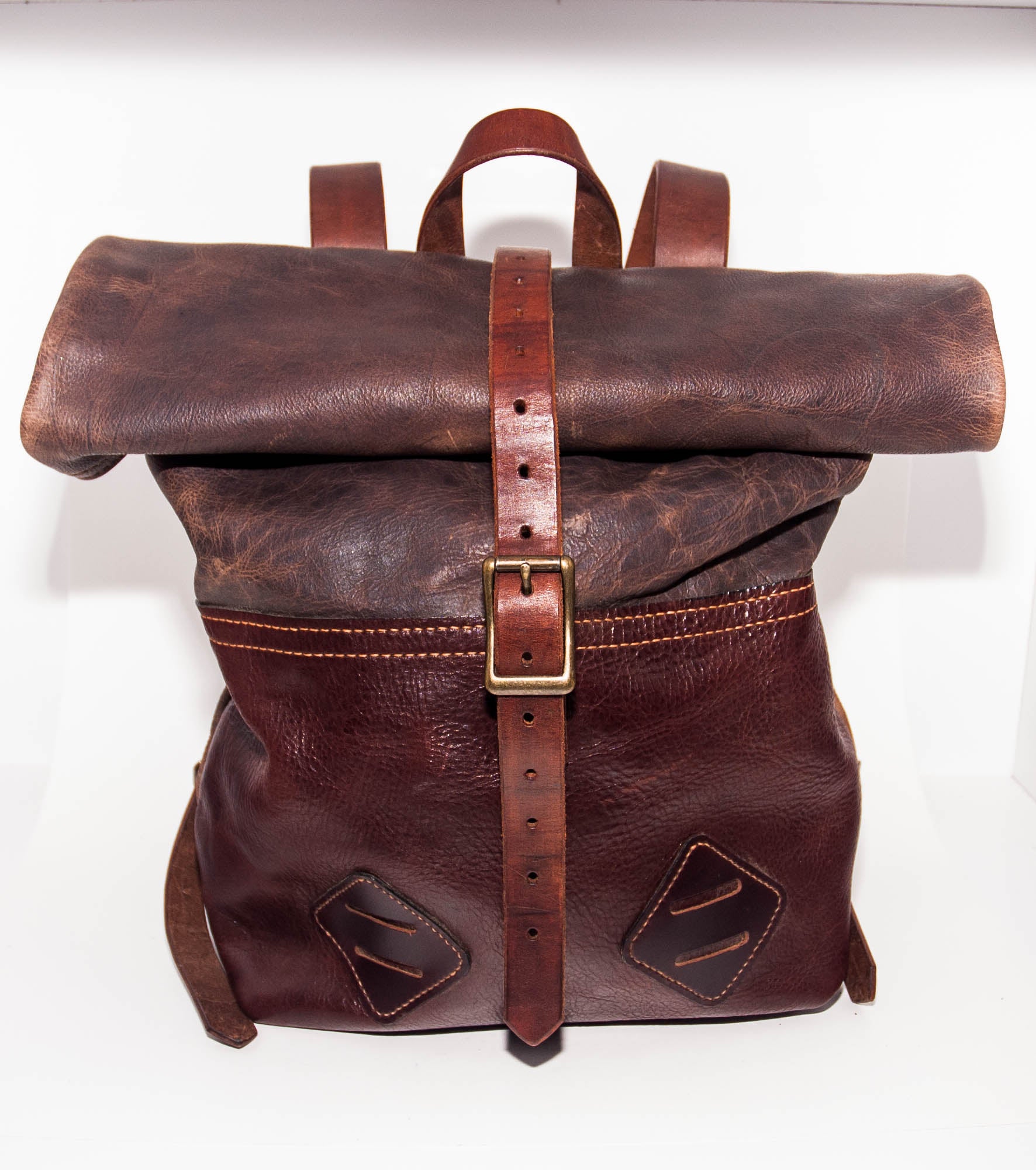 Brown Rolltop Backpack