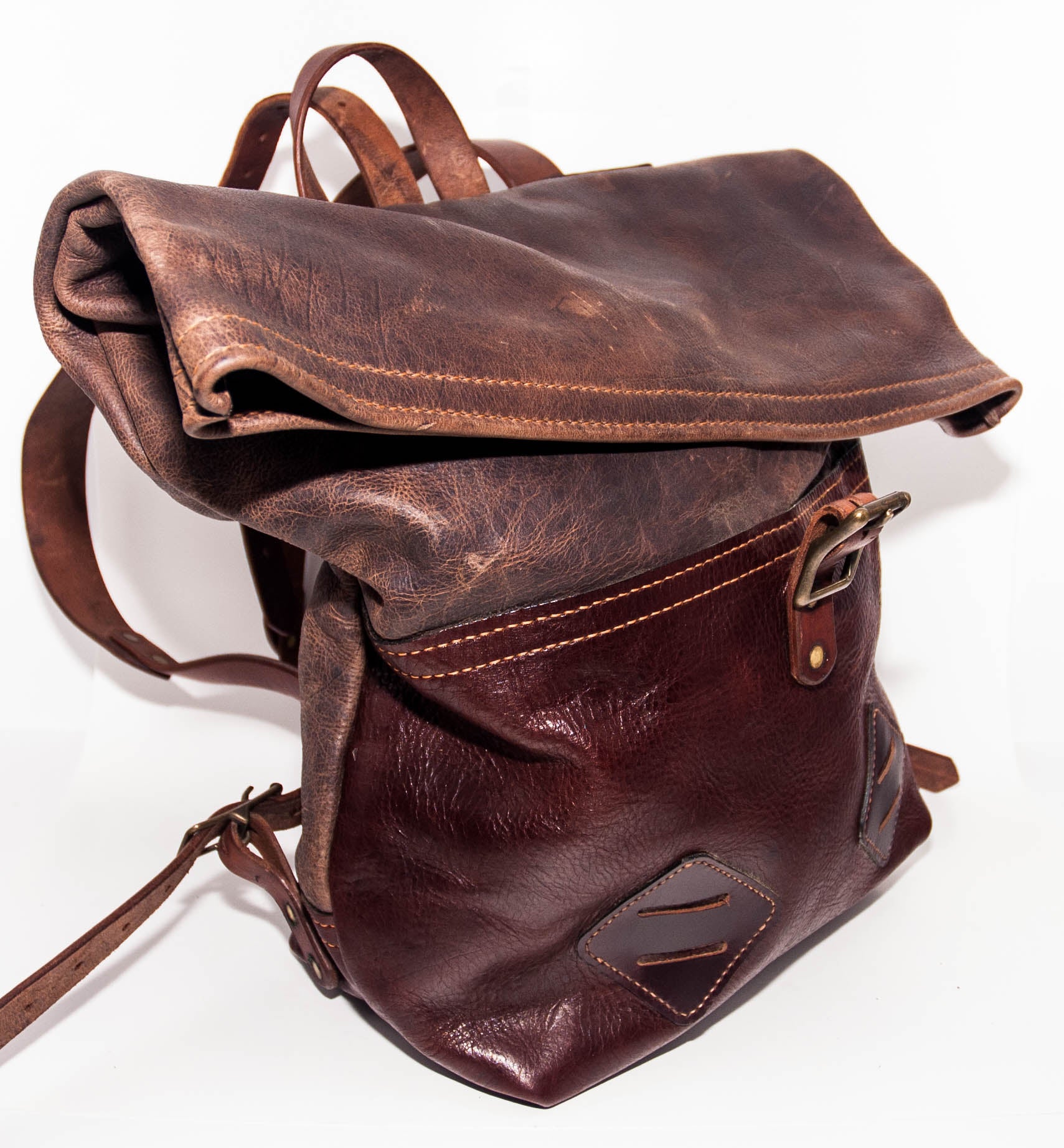 Brown Rolltop Backpack