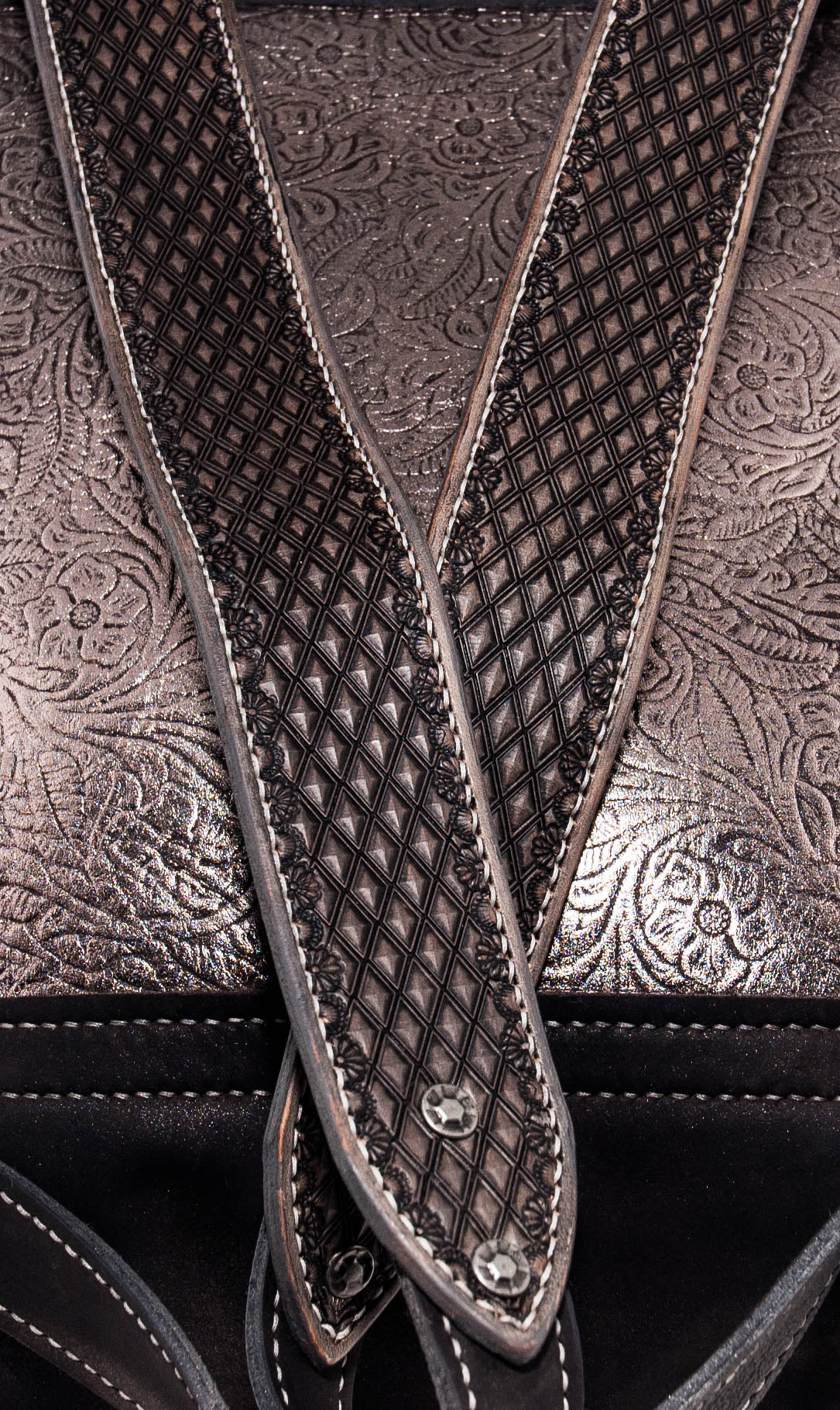 Black & Silver Rolltop bag