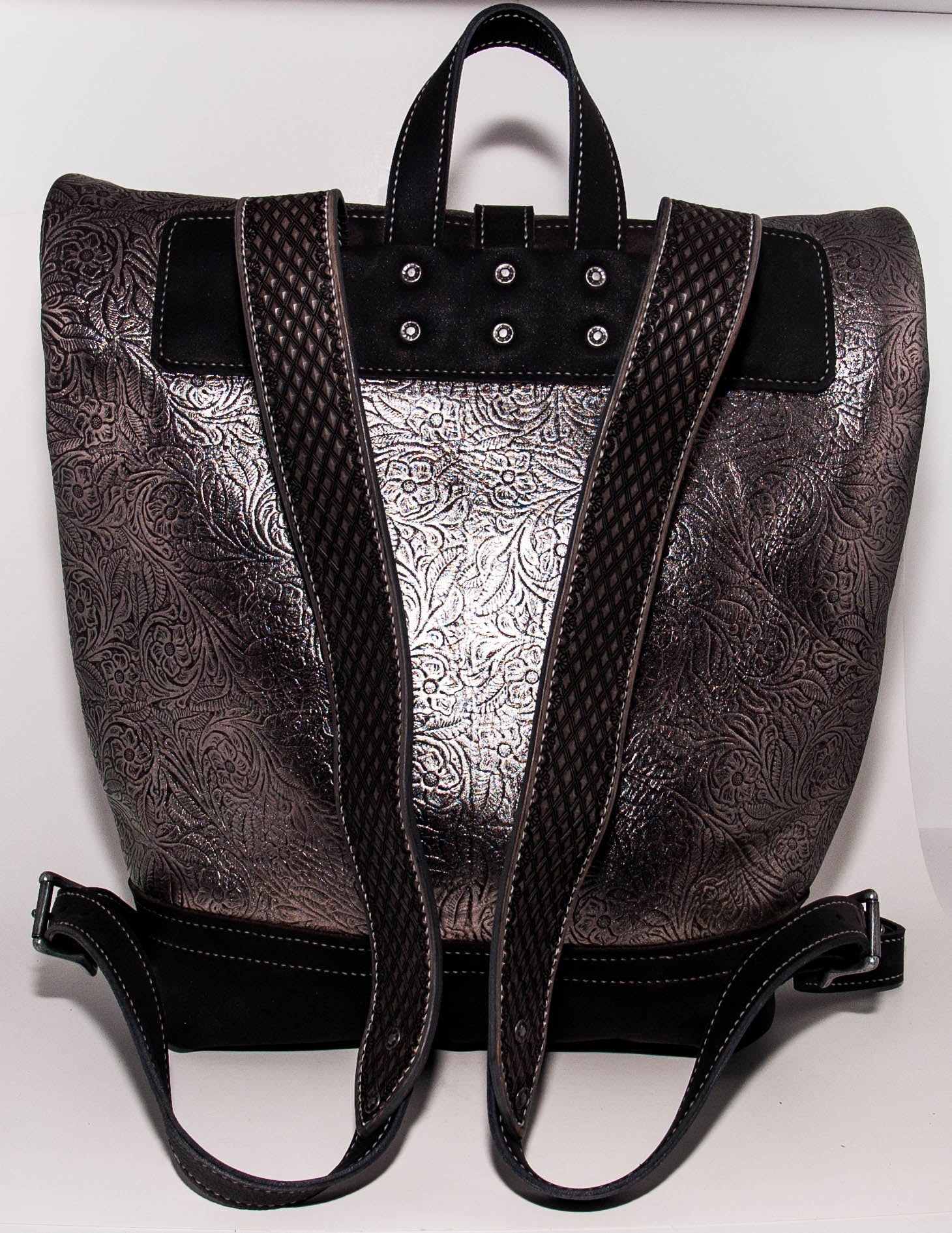 Black & Silver Rolltop bag