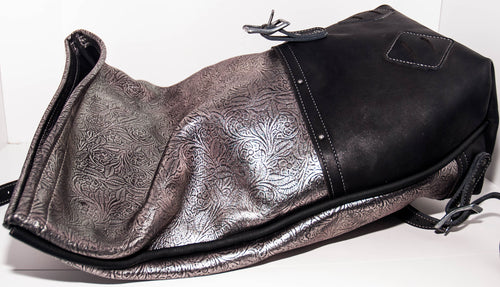 Black & Silver Rolltop bag