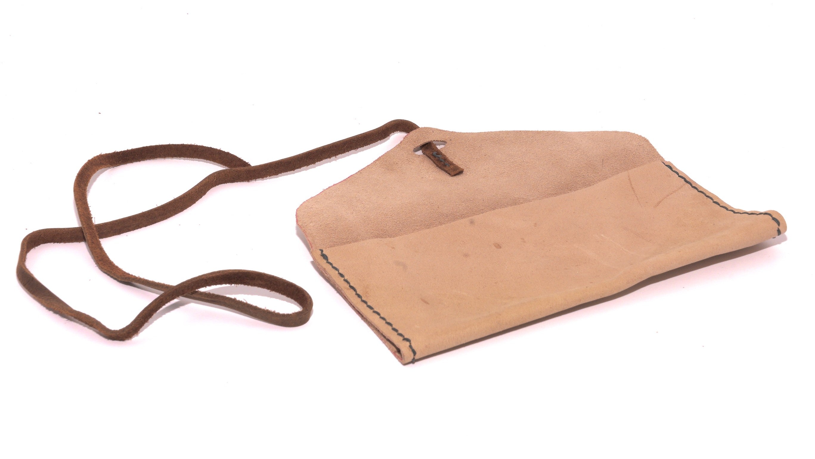 Leather Clutch - Tan, Brown Kodiak Lace