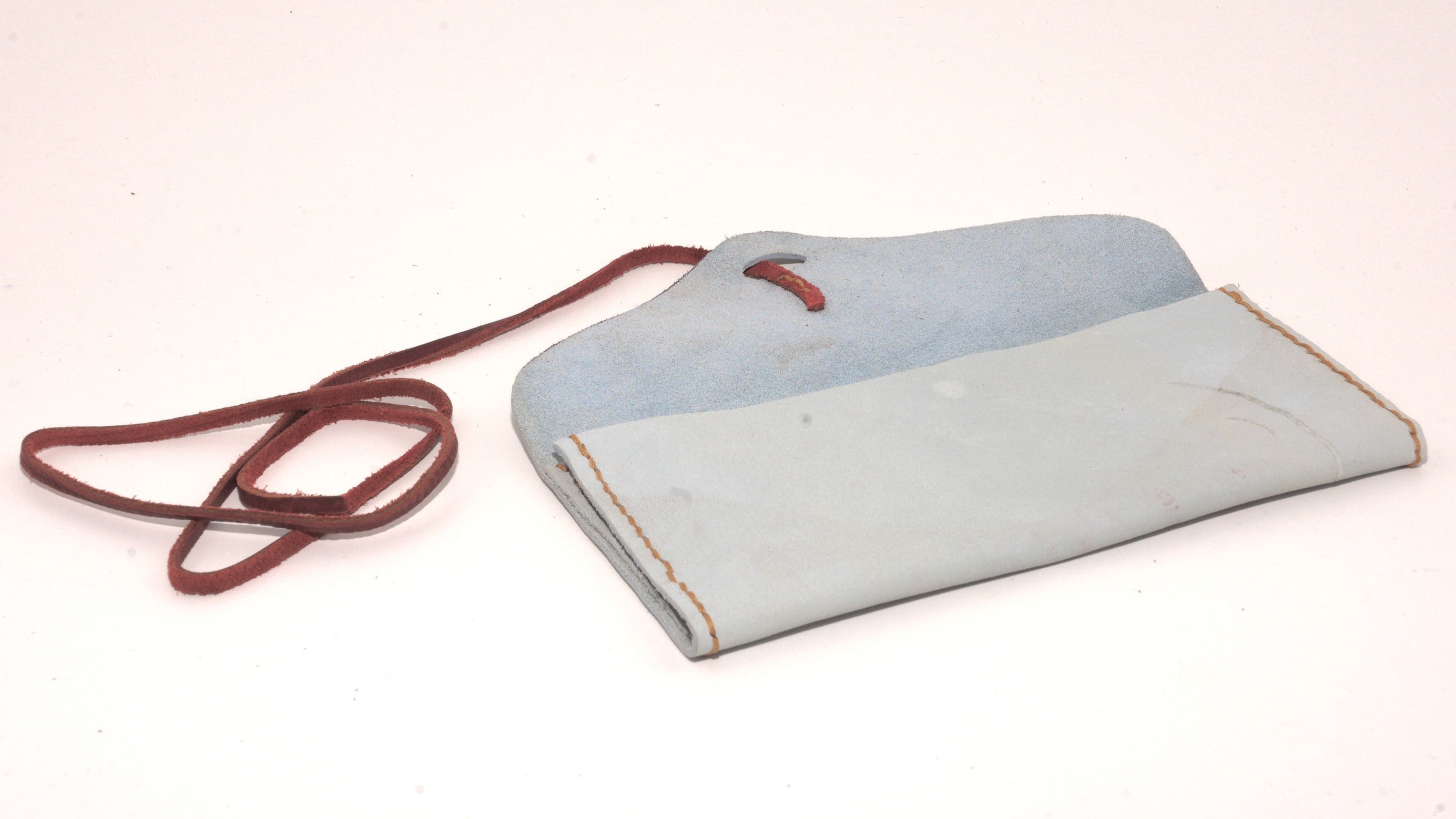Leather Clutch - Blue