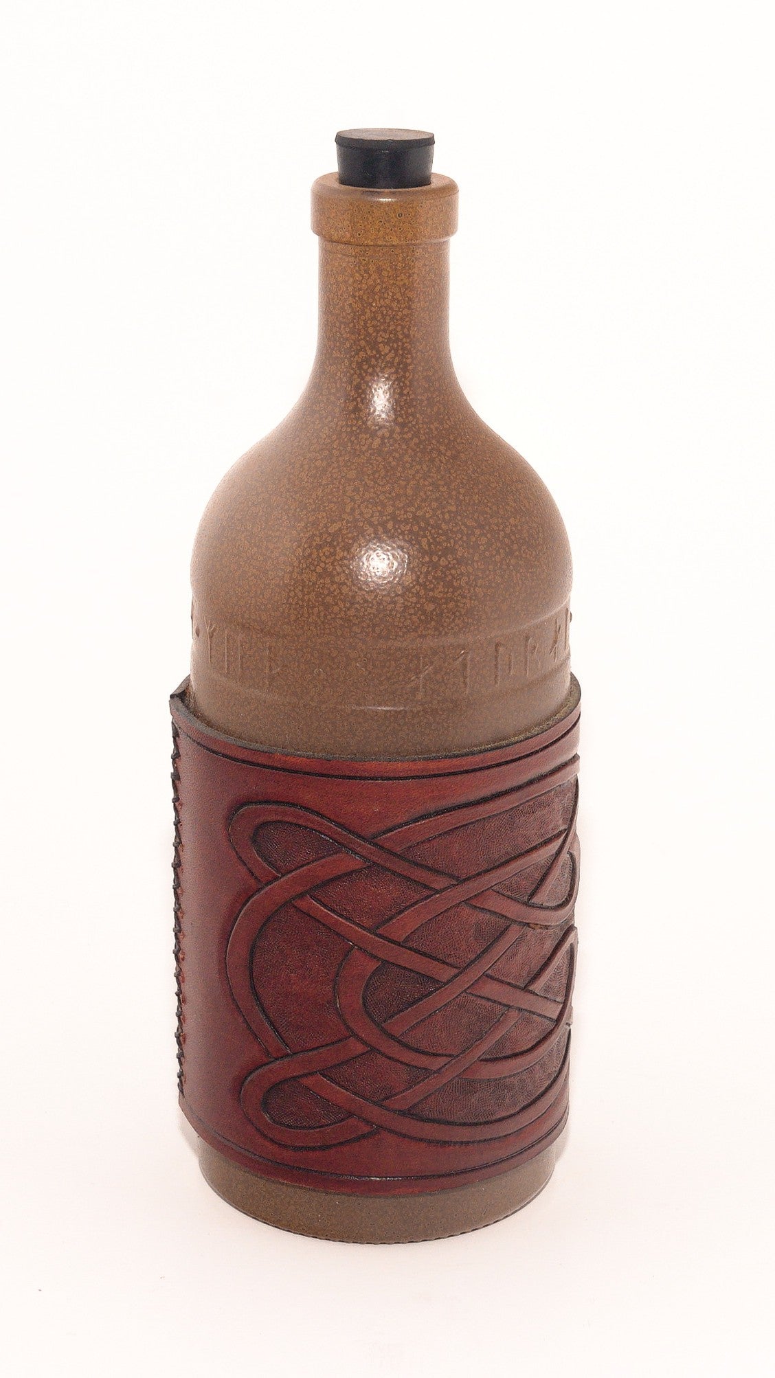 Wrapped Bottle - Brown Norse Knotwork