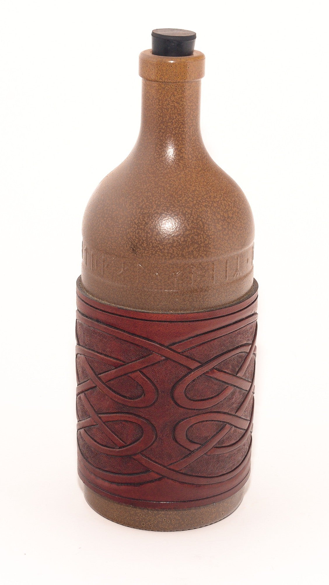 Wrapped Bottle - Brown Norse Knotwork