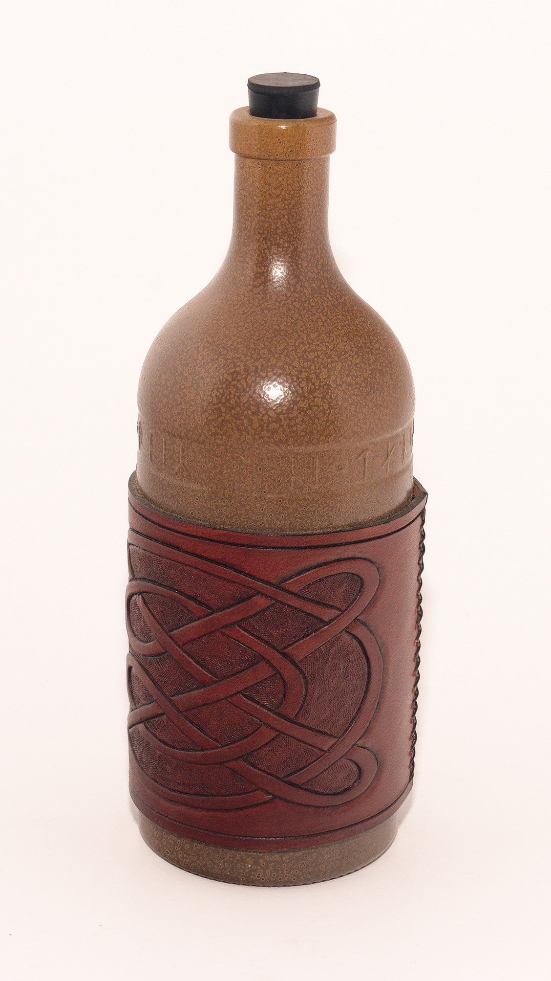 Wrapped Bottle - Brown Norse Knotwork