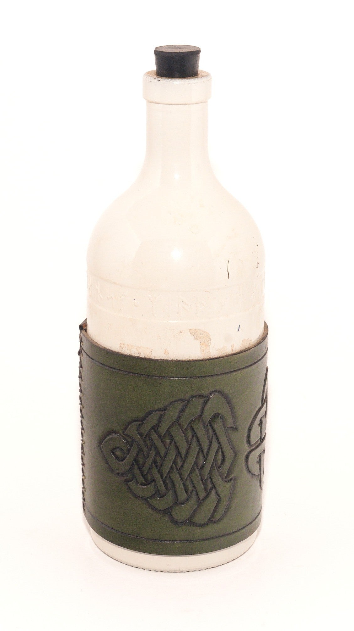 Wrapped Bottle - Green Celtic Knotwork