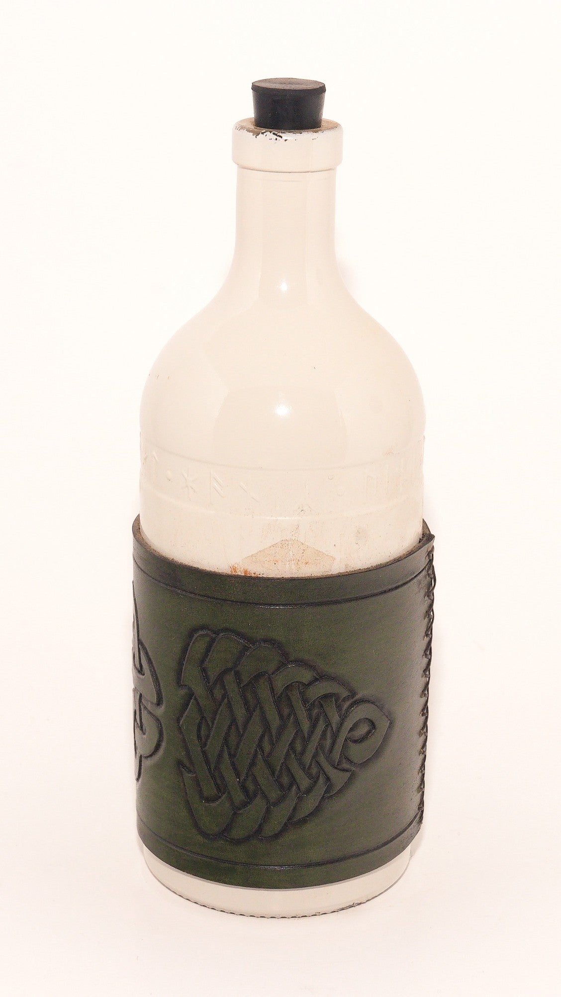 Wrapped Bottle - Green Celtic Knotwork