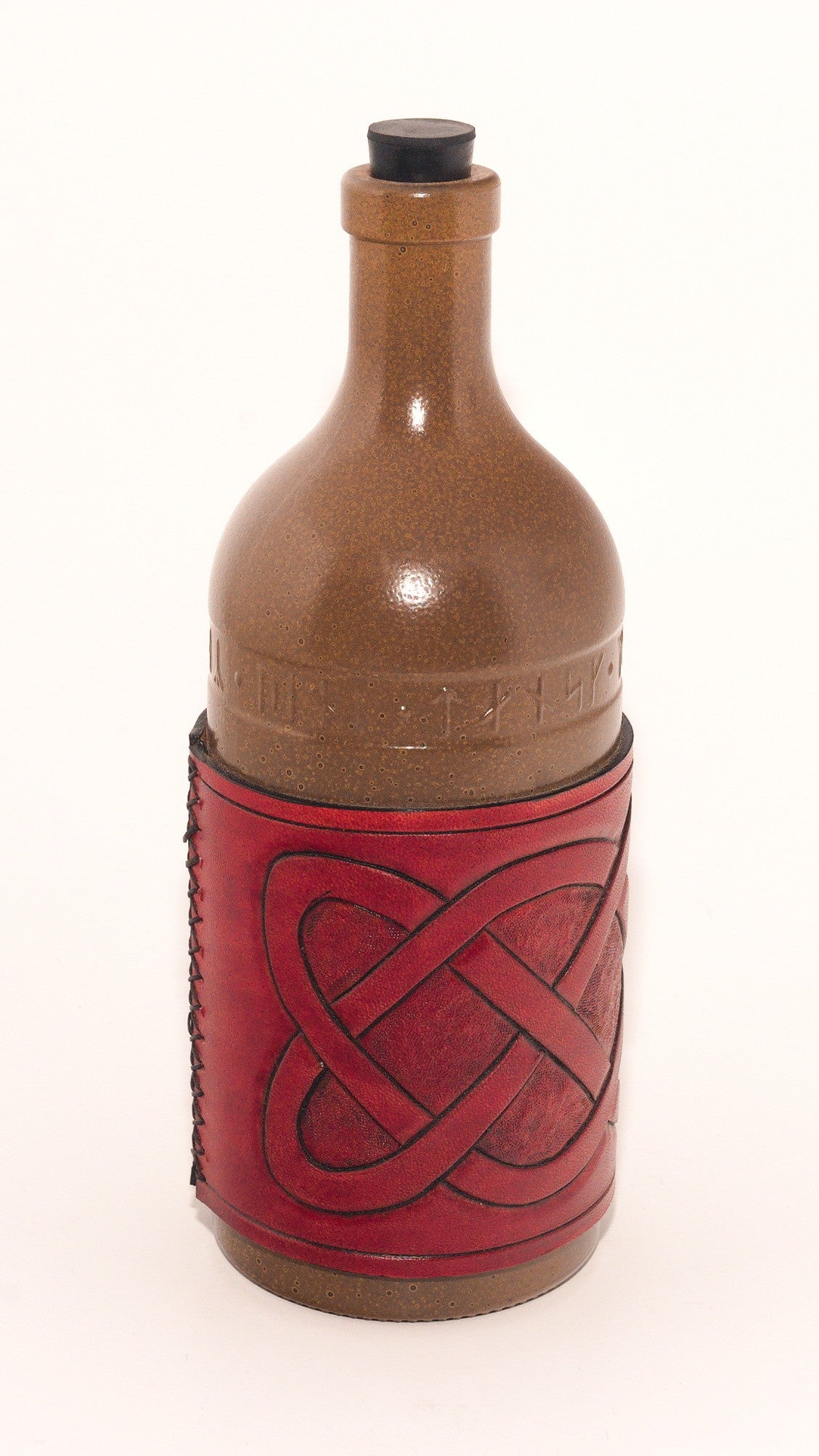 Wrapped Bottle - Red Celtic Knotwork