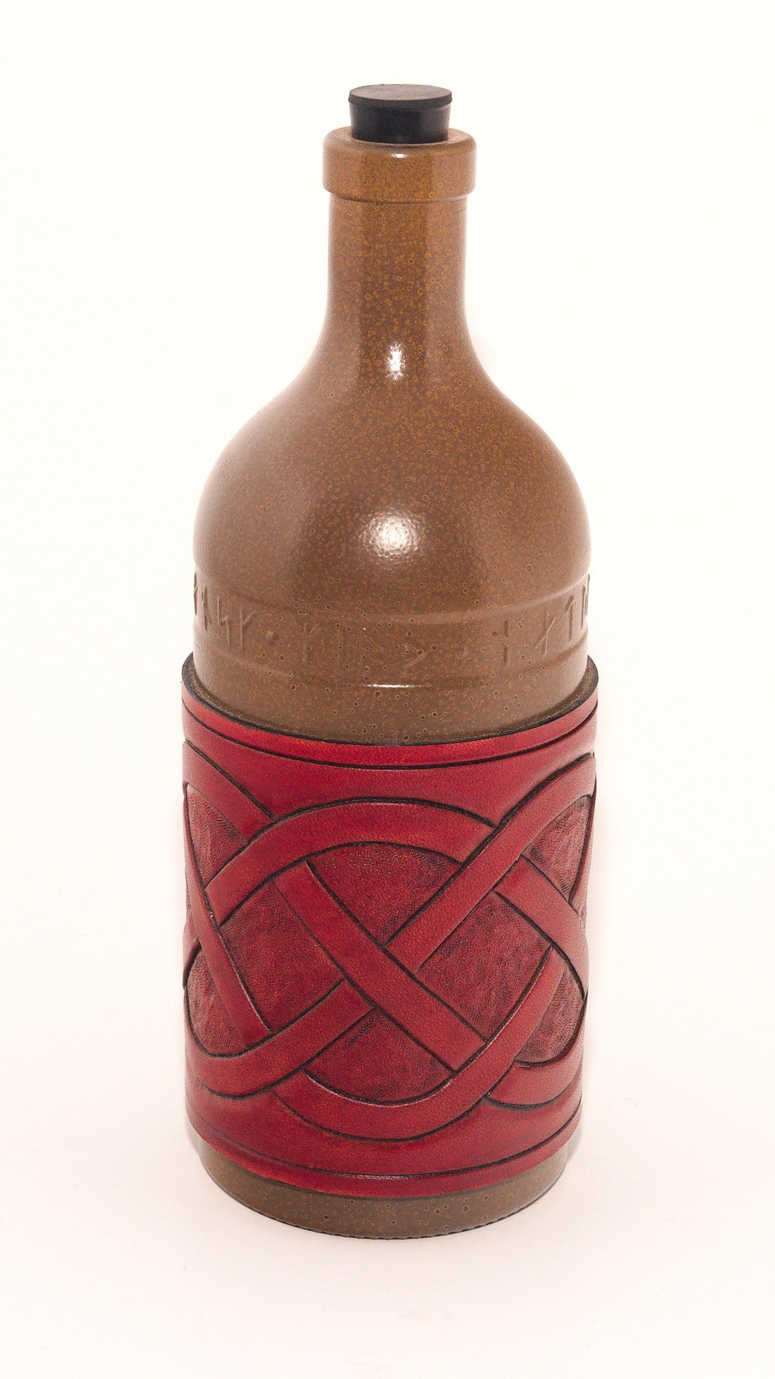 Wrapped Bottle - Red Celtic Knotwork