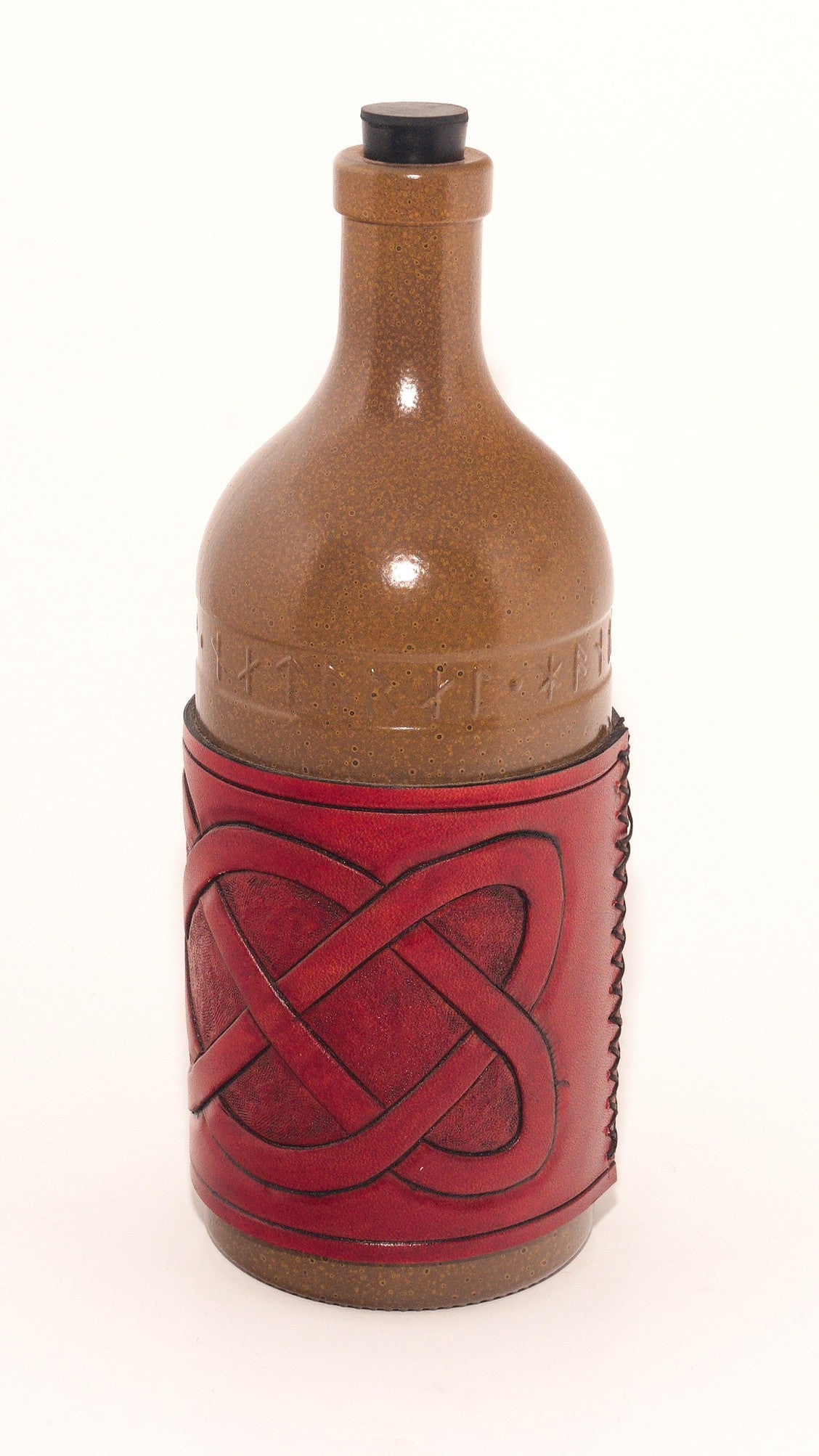 Wrapped Bottle - Red Celtic Knotwork