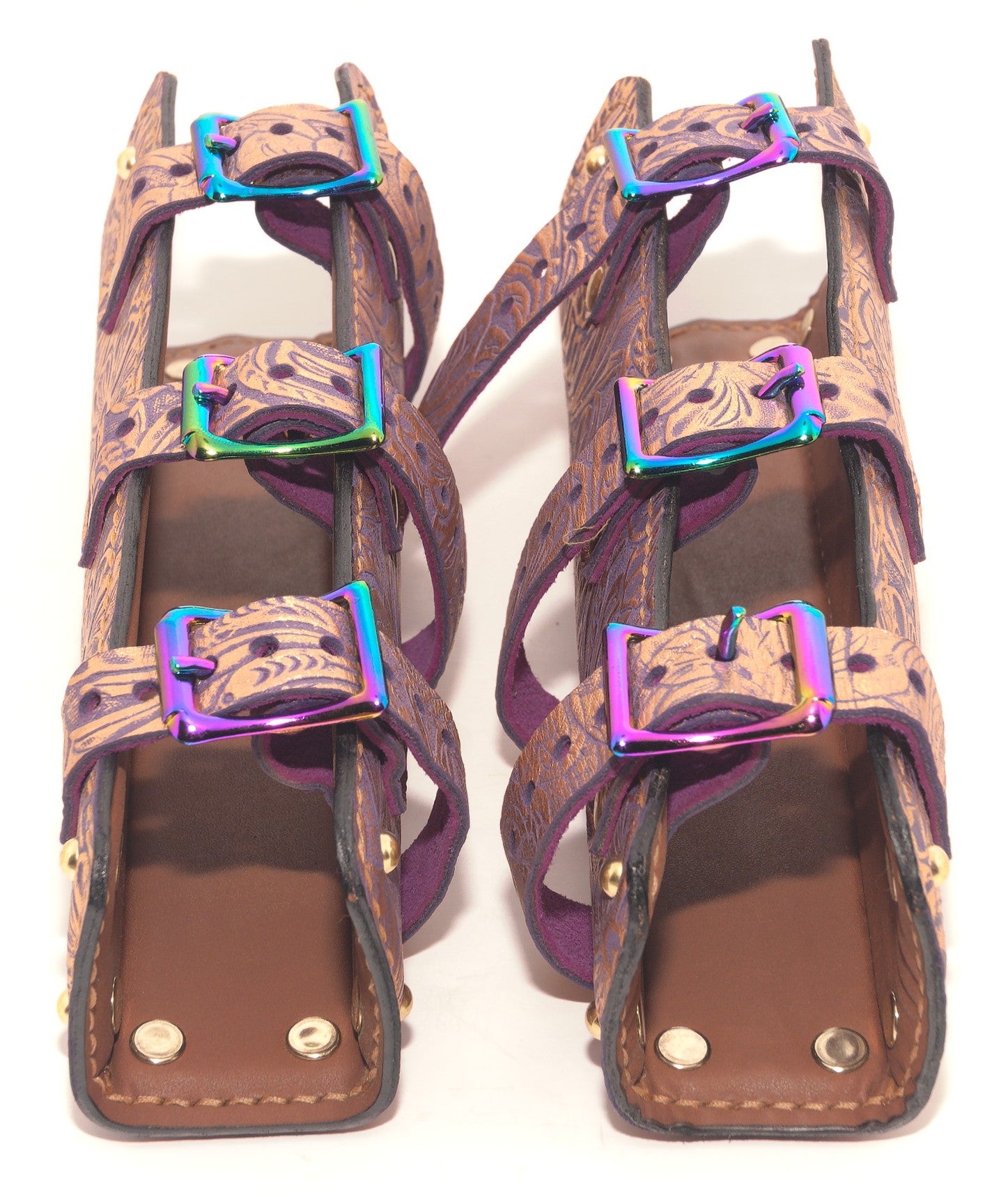 Purple & Gold Floral Bracers