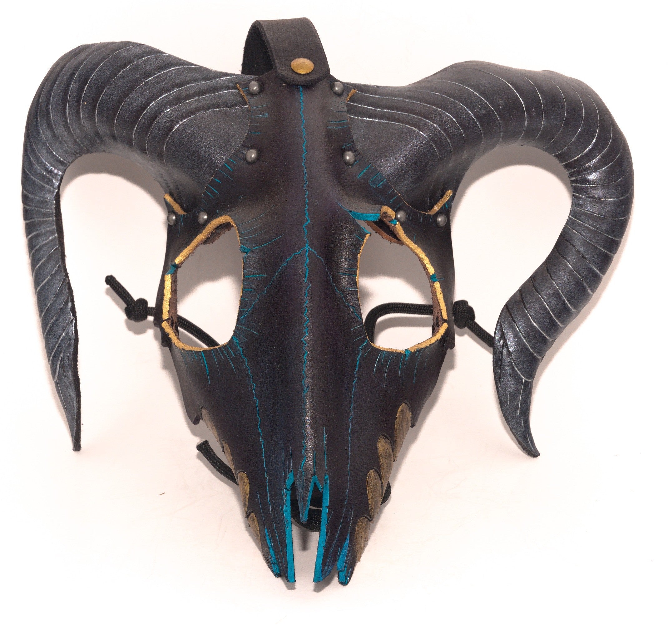 Ram Skull Mask - Curved Horns