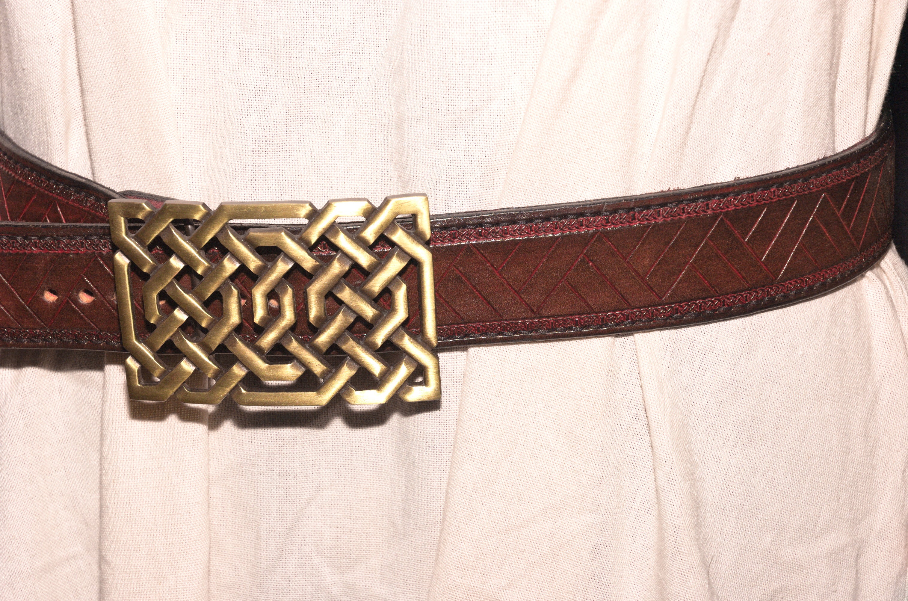 Antique Gold Celtic Buckle Belt