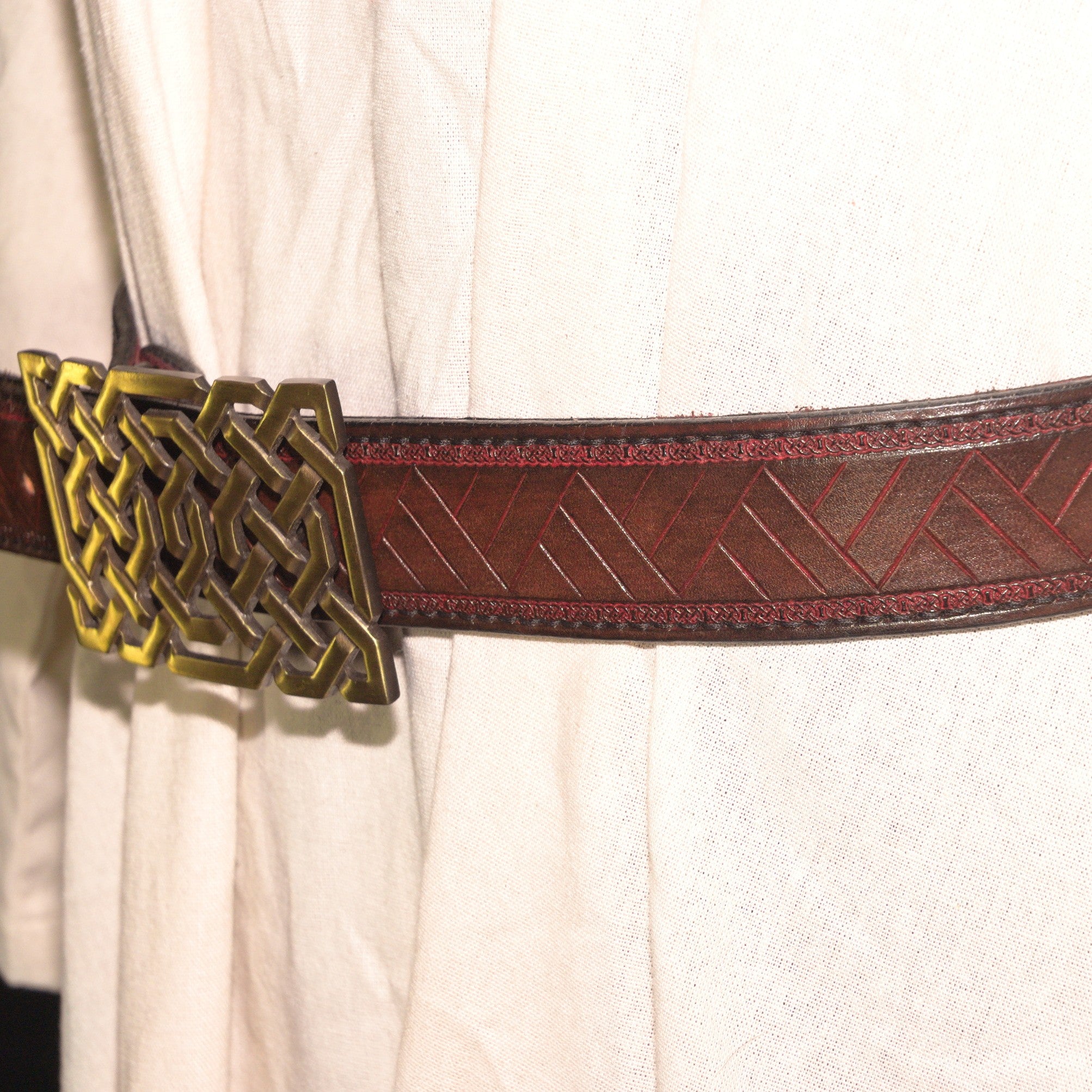 Antique Gold Celtic Buckle Belt
