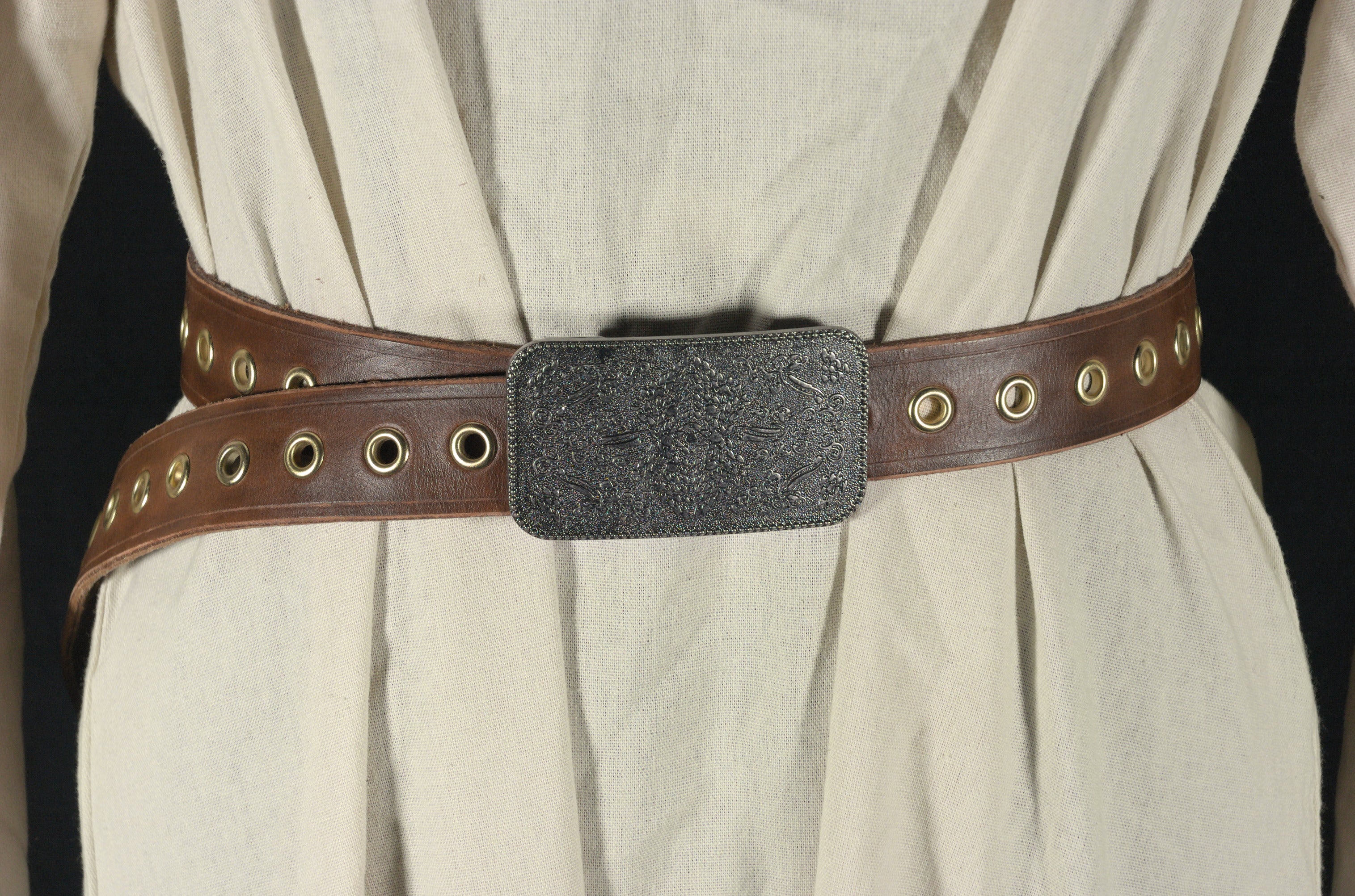 Eyelet Belt with Large Buckle