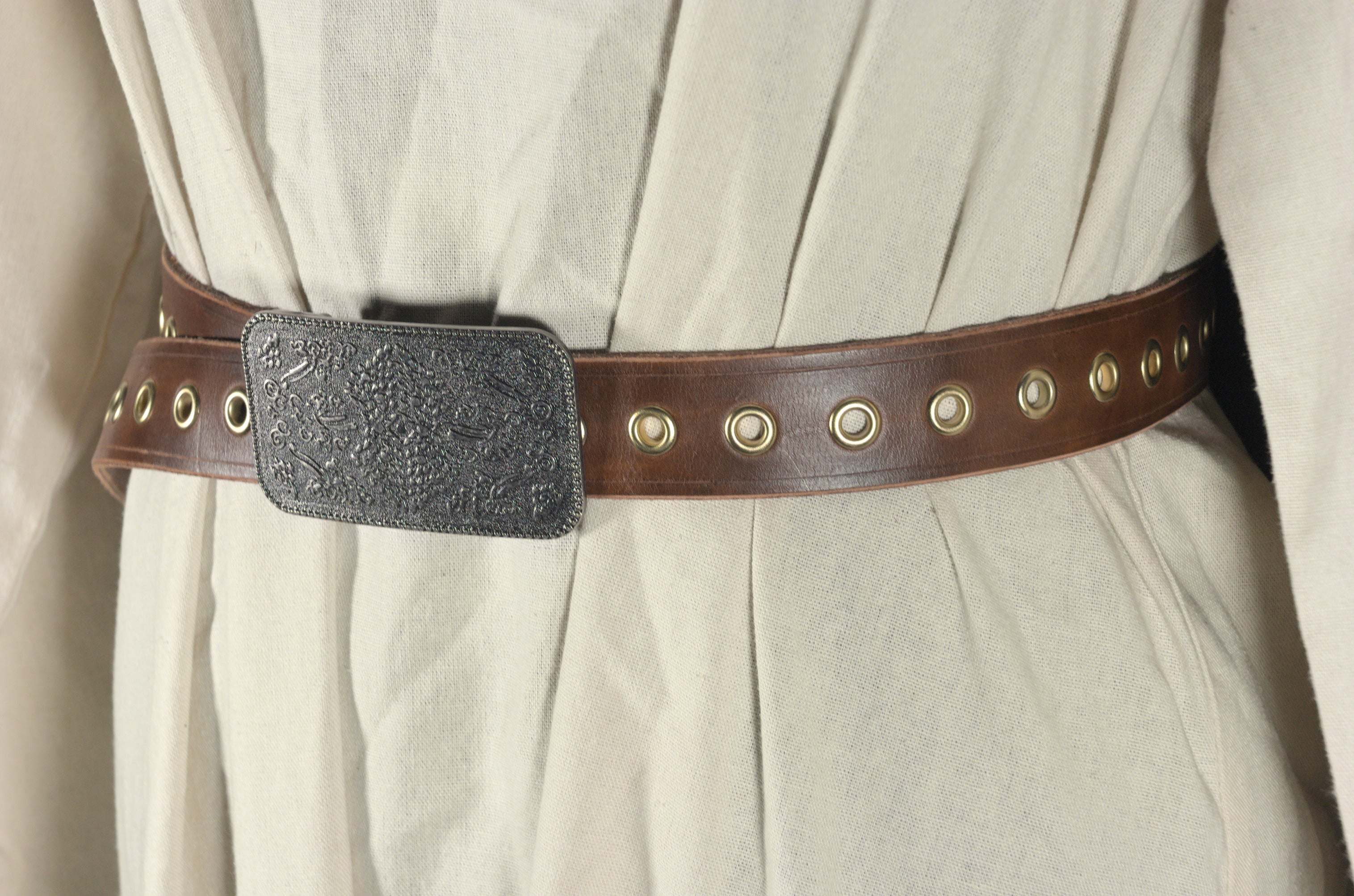 Eyelet Belt with Large Buckle