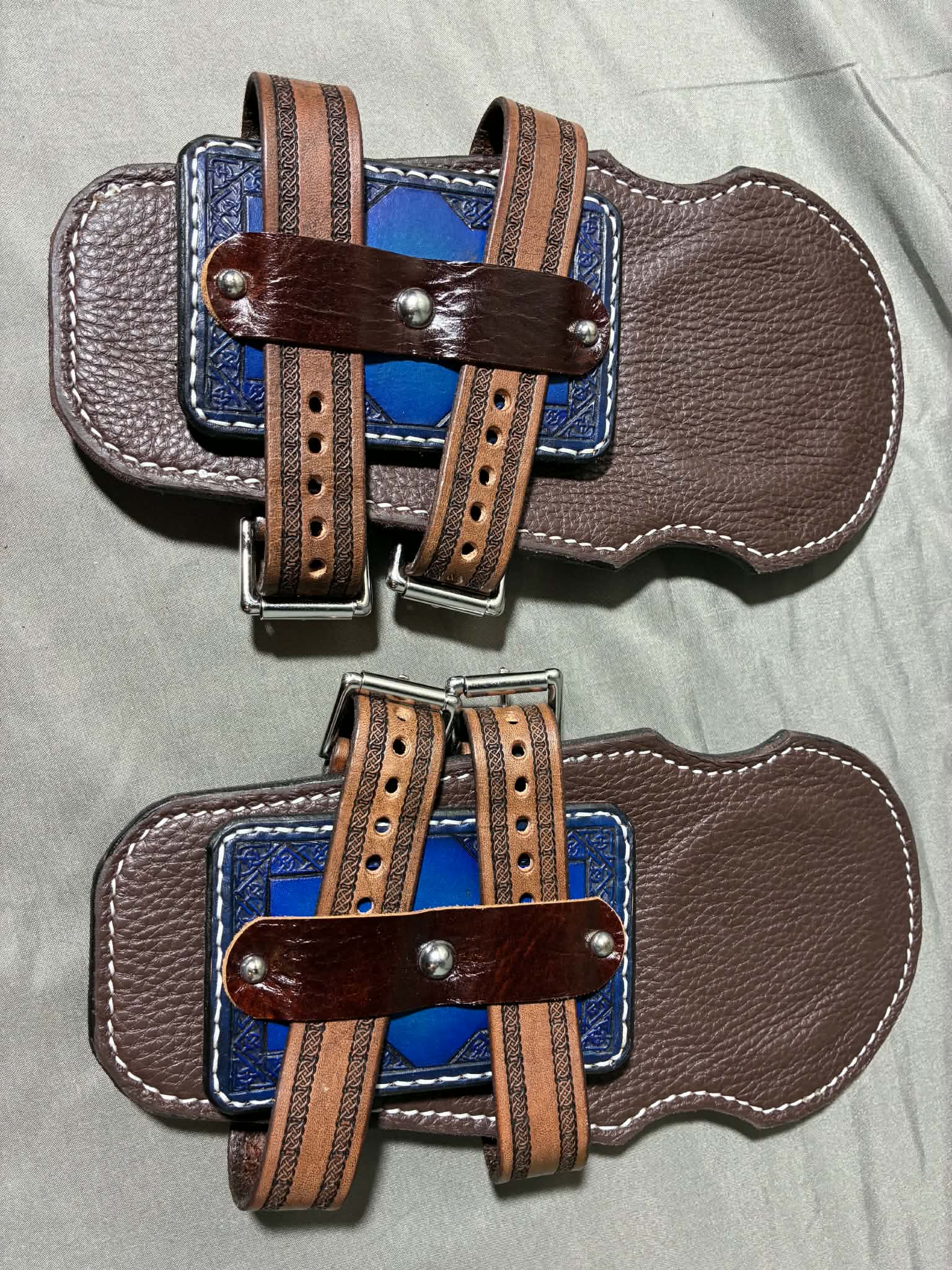 Blue/Silver Vambraces